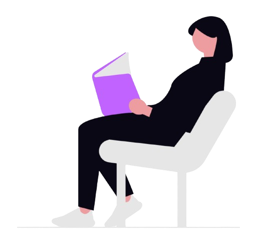 Person reading illustration